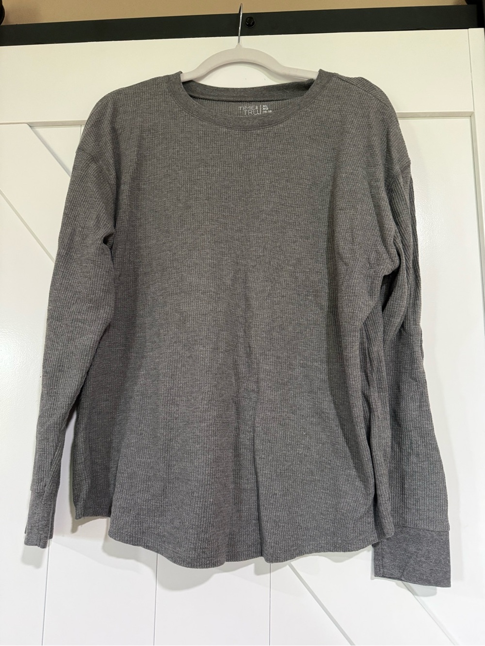 Gray Thermal Long Sleeve Top